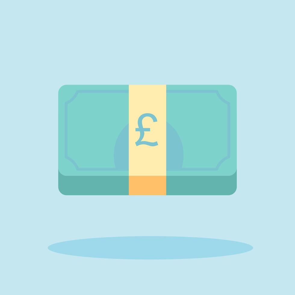 Flat illustration dollar High Quality Poundsterling Illustration Currency Symbol Design vector