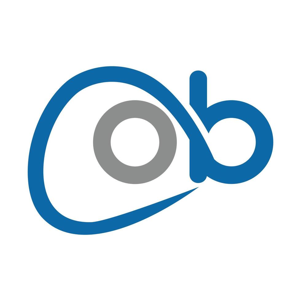 ob monogram icon logo design template vector