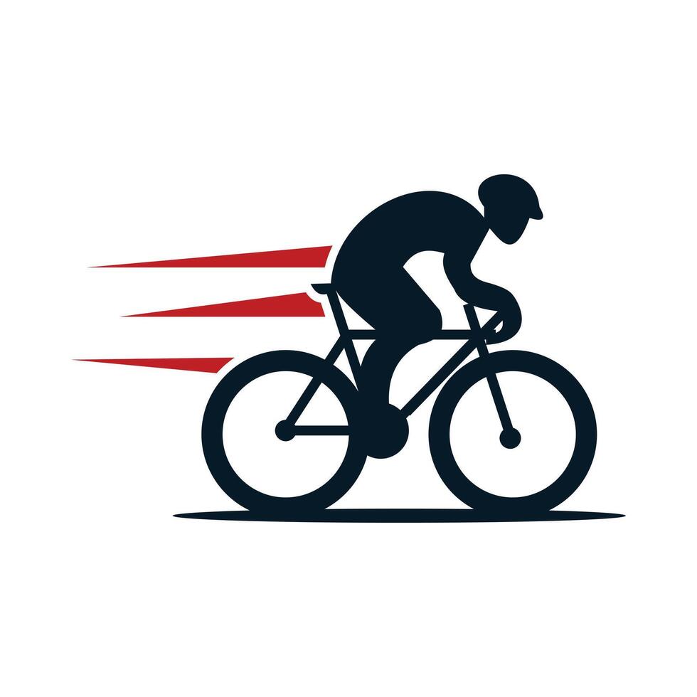 cyclist icon logo design template vector