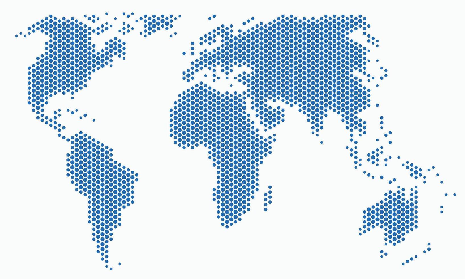 Circle shape world map on white background. vector