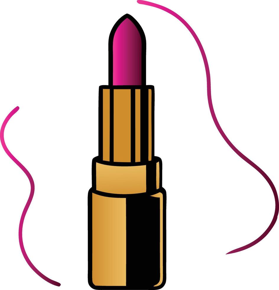 Lipstick on white background vector