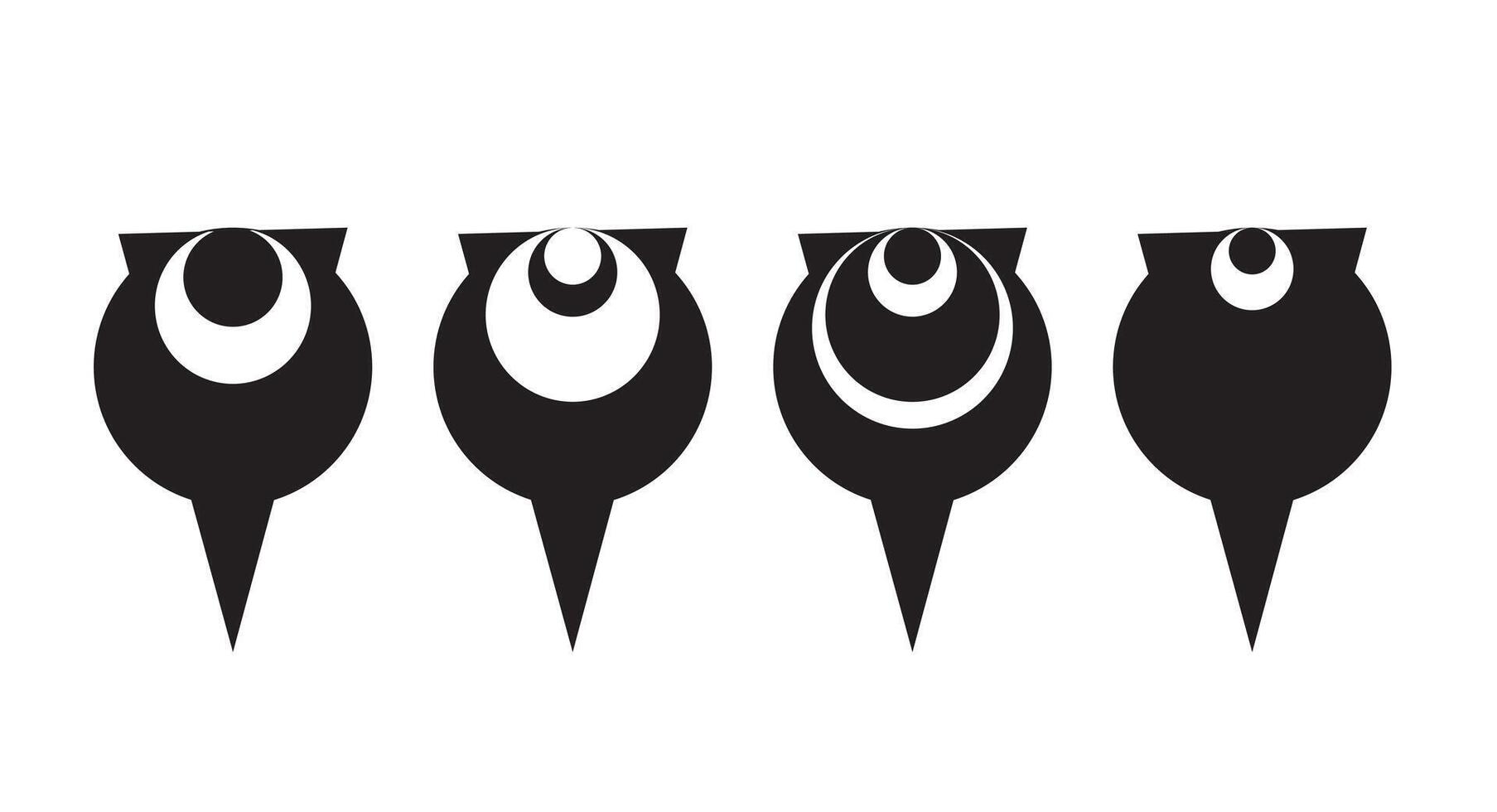 Abstract Geometric Owl Designs For Abstract Backgrounds vector