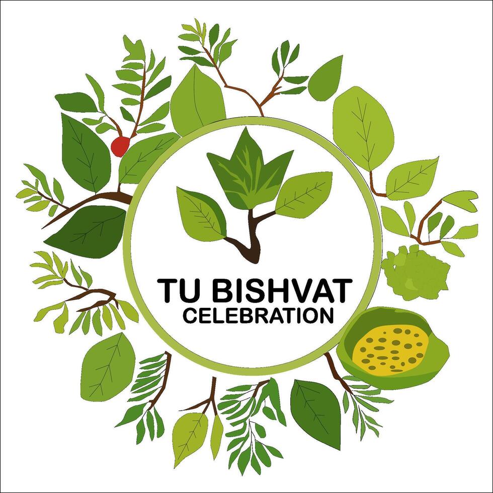 Tu Bishvat Design vector