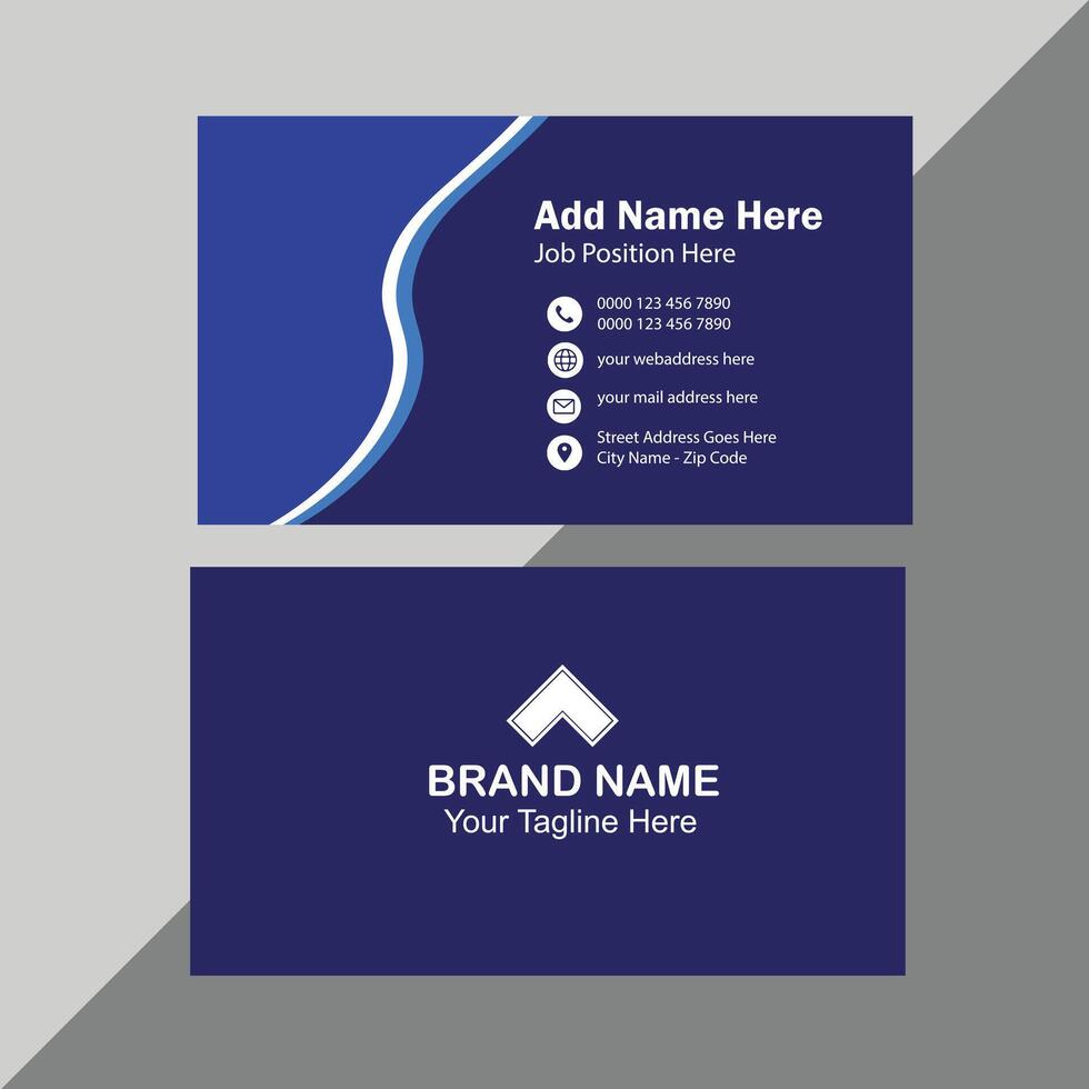abstract black business card design with blue shade Business card design template Clean professional business card template Modern Business Card - Creative and Clean Business Card Template vector