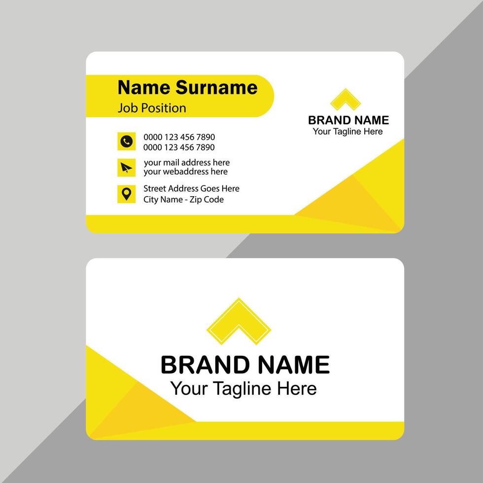 professional double sided corporate business card design vector
