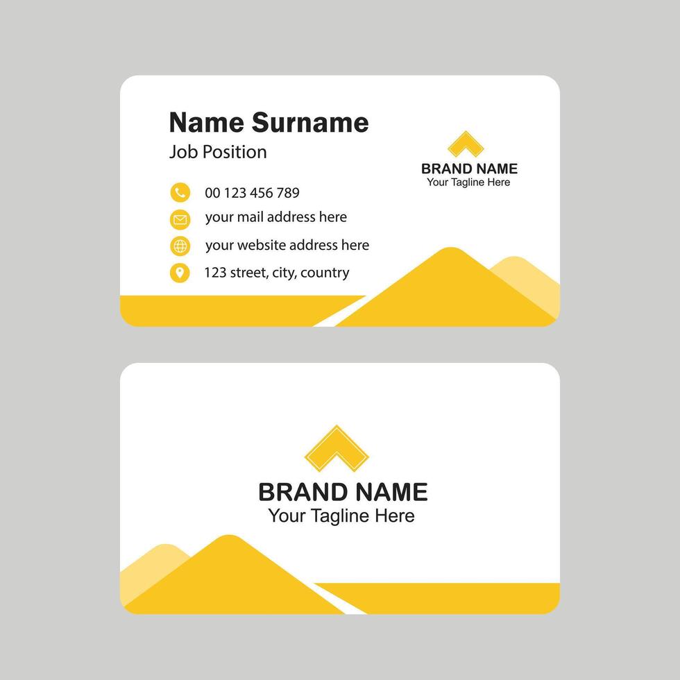professional double sided corporate business card design vector
