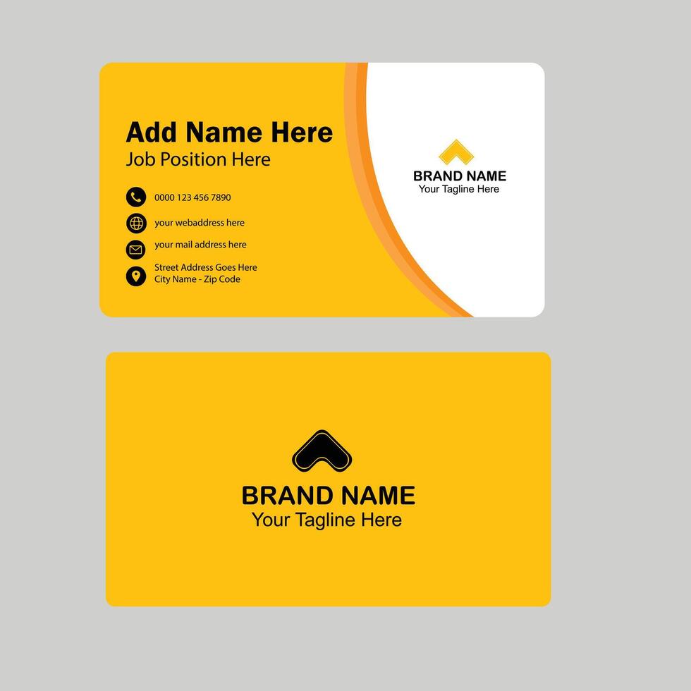 Clean style modern business card or visiting card identity template vector