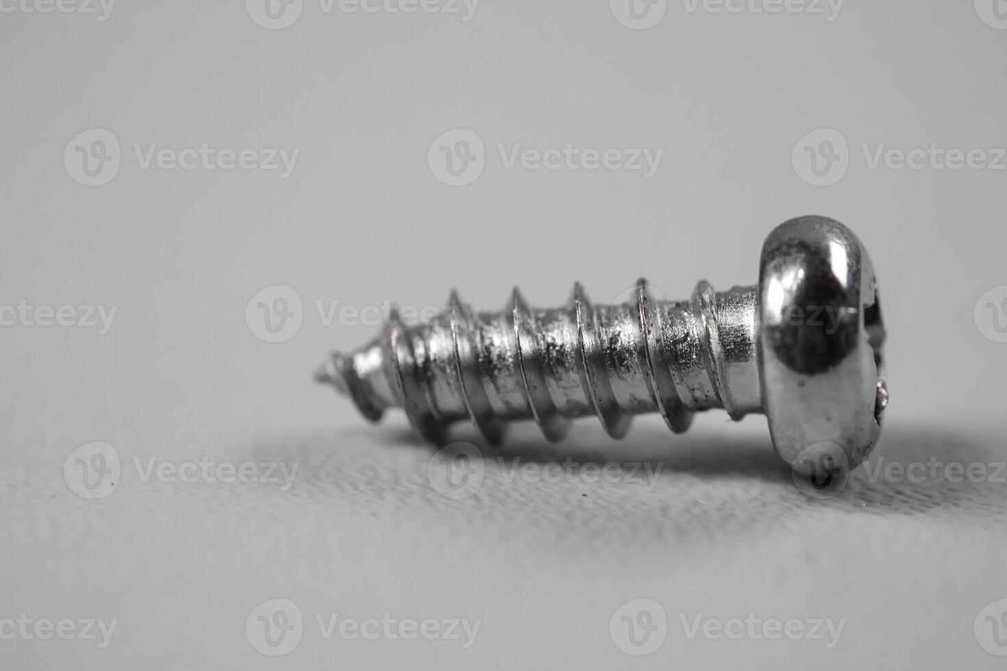 screw close up isolated on white background photo