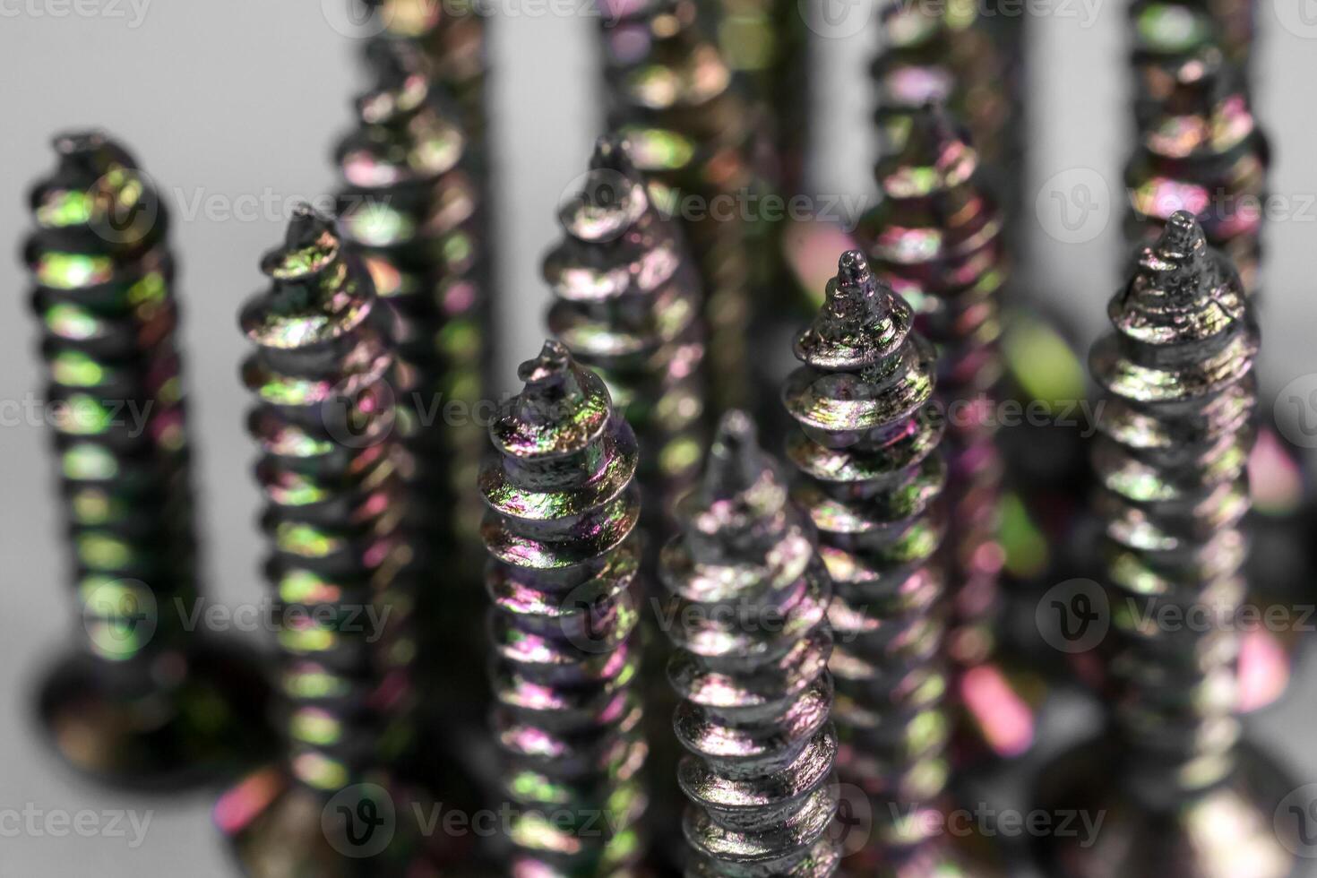 screw tip with macro shot isolated on white background photo