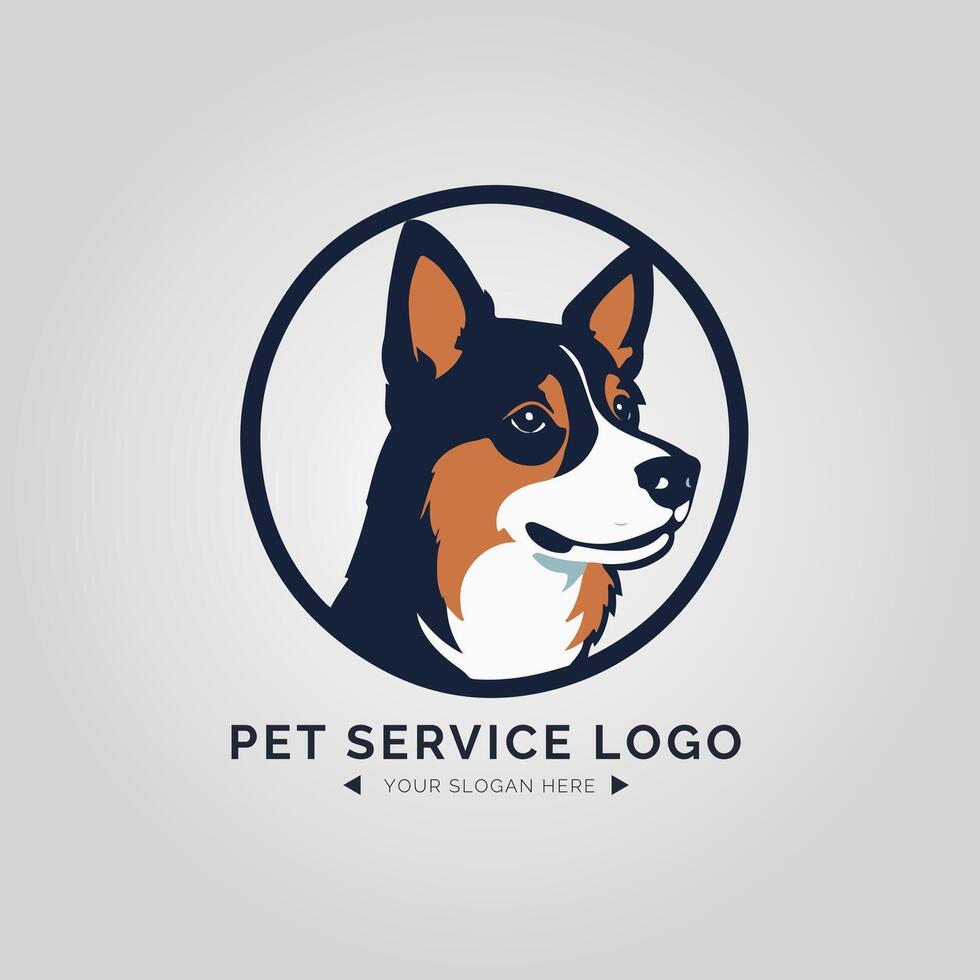A dog logo for pet service vector