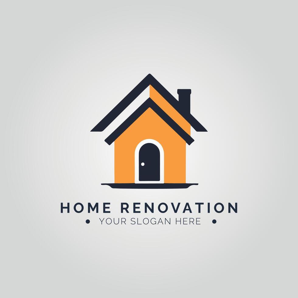 Home renovation logo design illustration vector