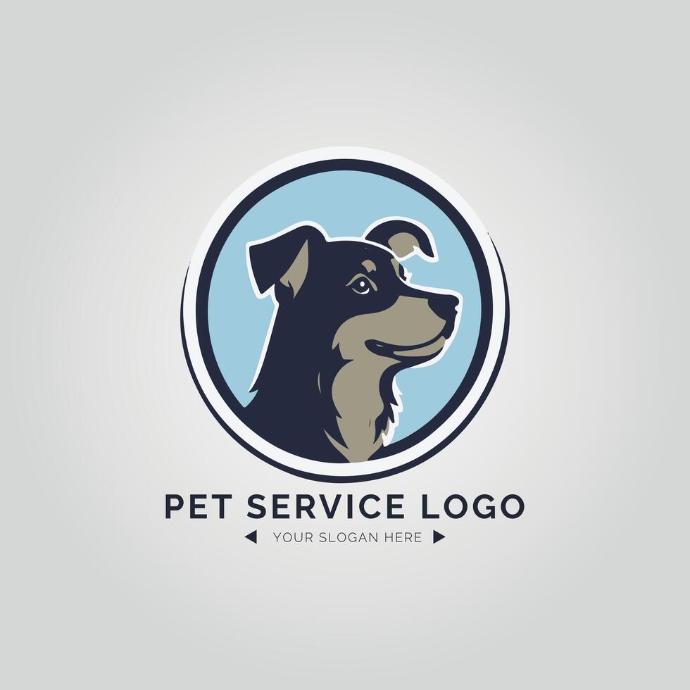 Pet service logo template illustration vector