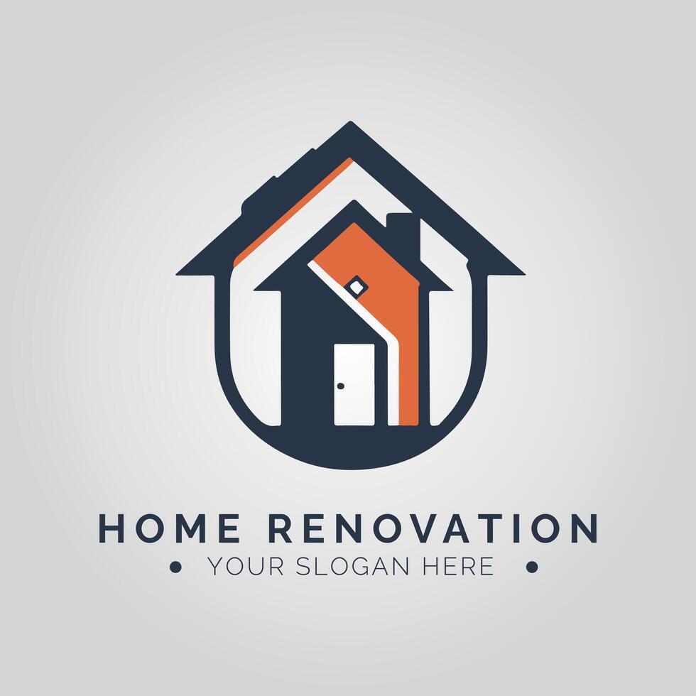 Home renovation logo design template illustration vector