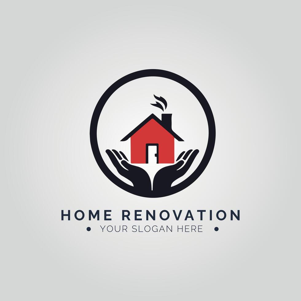 Home renovation logo design illustration vector