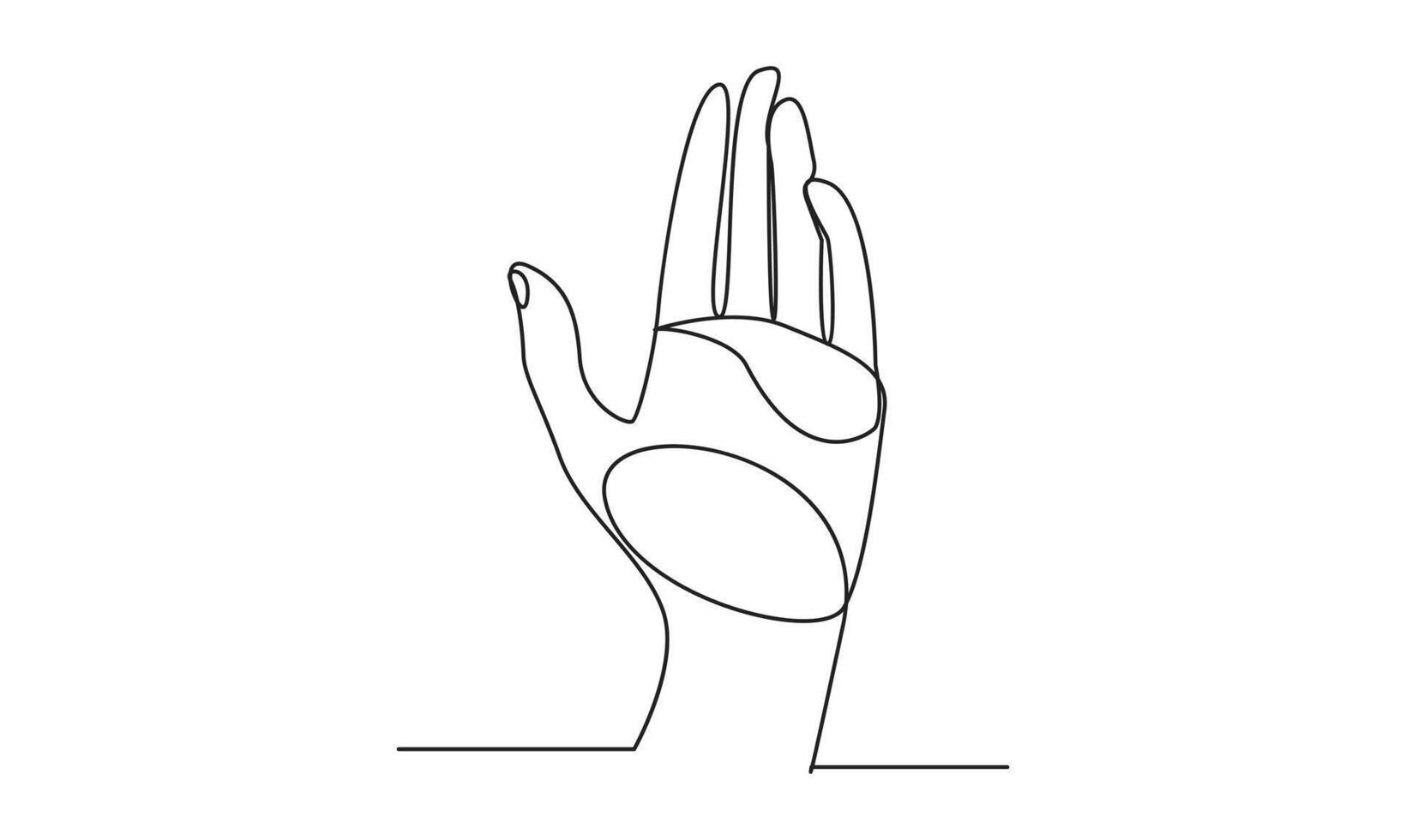 Premium illustration Continuous one line holding hand vector