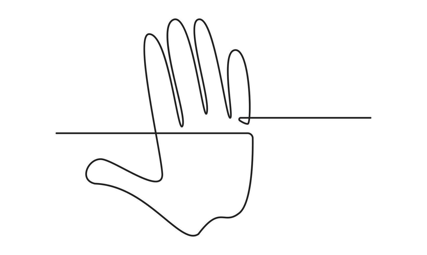 Hand continuous one line drawing on white background illustration vector