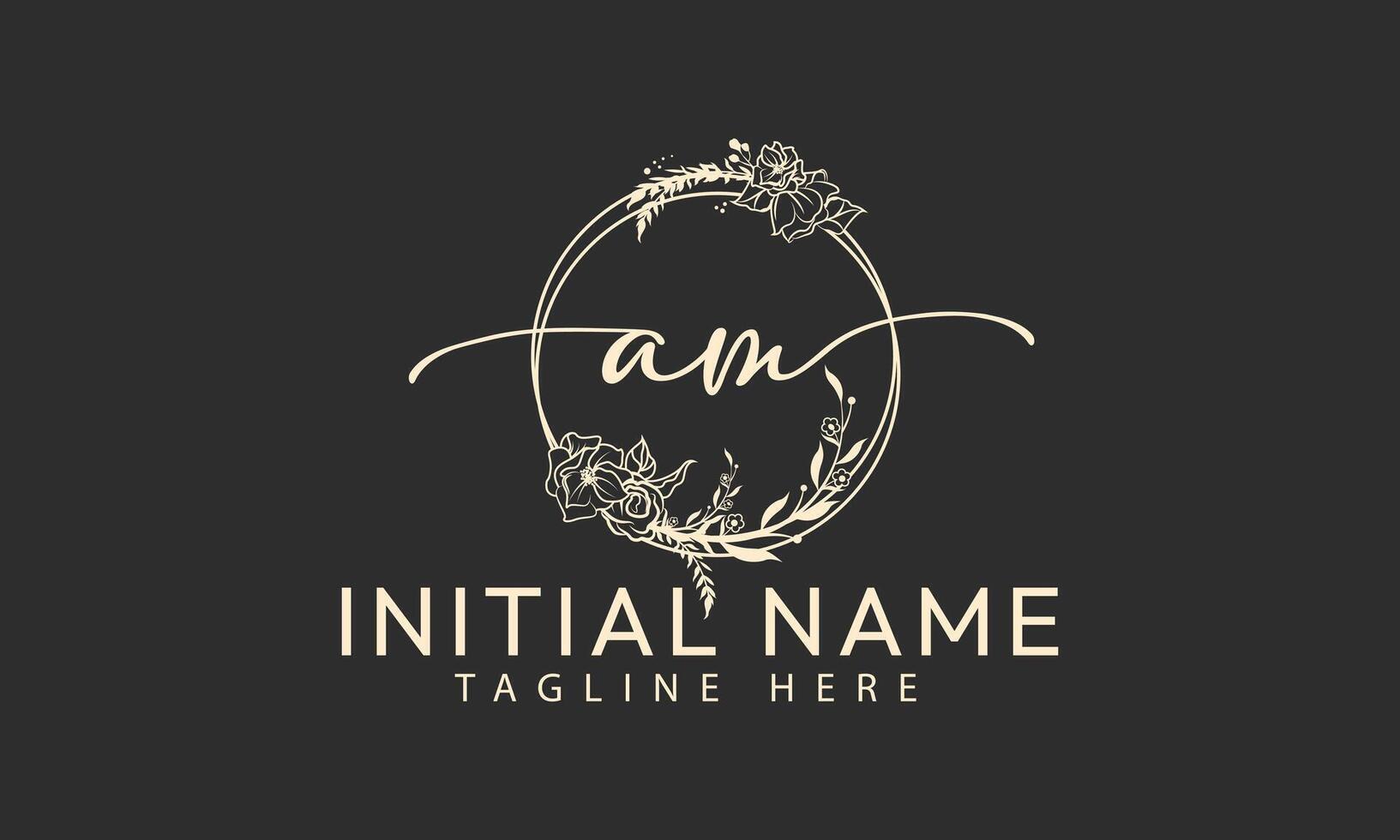 AM M A Initial handwriting signature logo template vector
