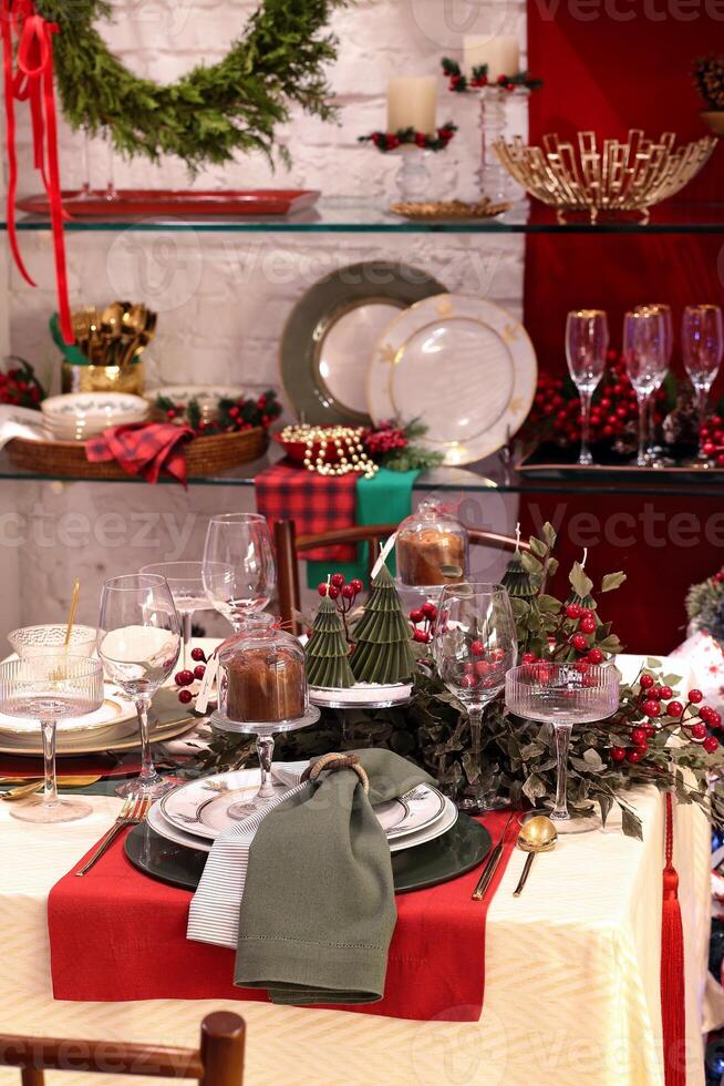 Christmas decoration for sophisticated tables photo