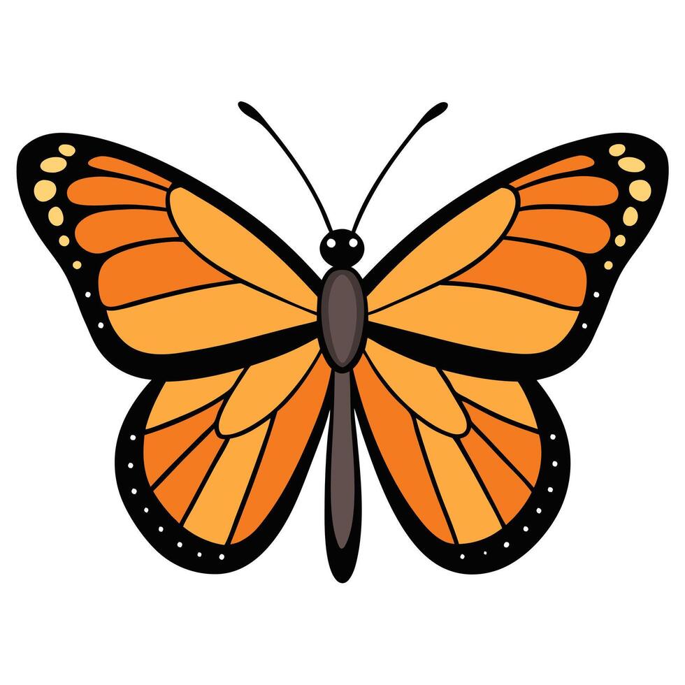 Monarch butterfly clip art vector