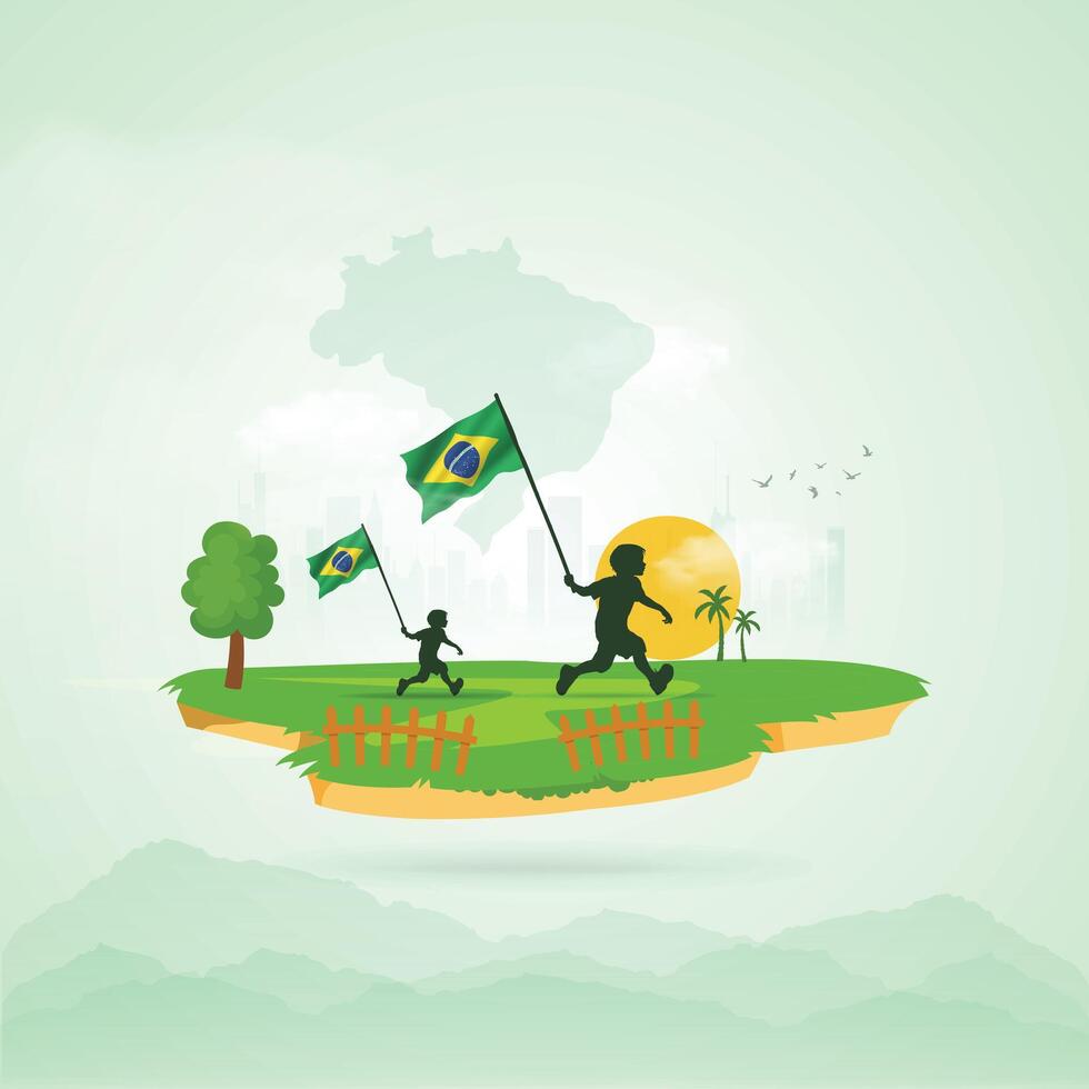 Brazil Independence Day. Brazil independence Day creative Design for social media post vector