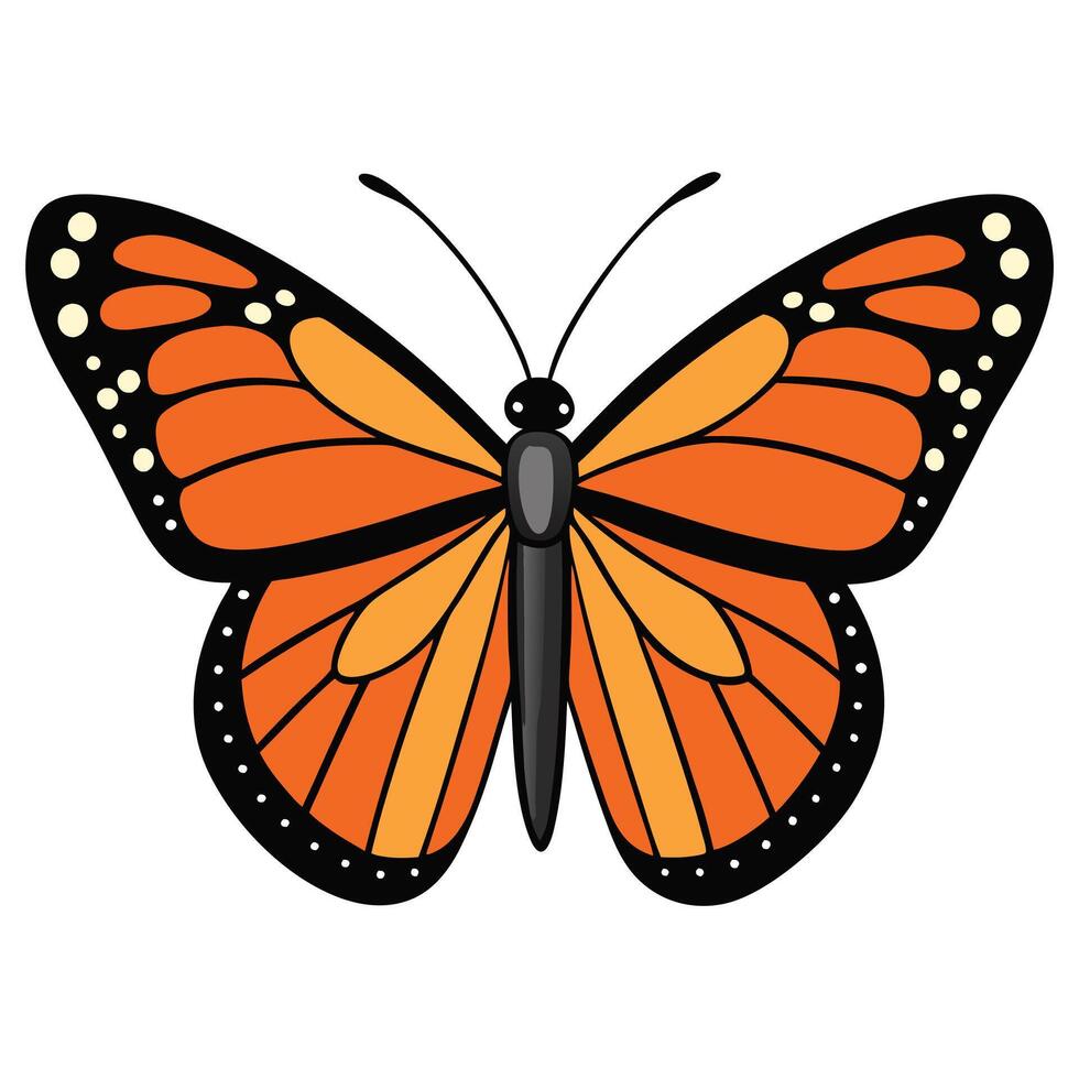 Monarch butterfly clip art vector