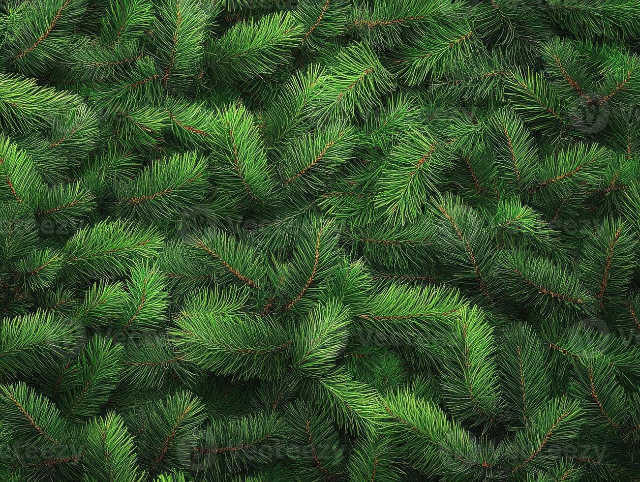 Close-up of fresh fir tree branches creating a lush green background photo