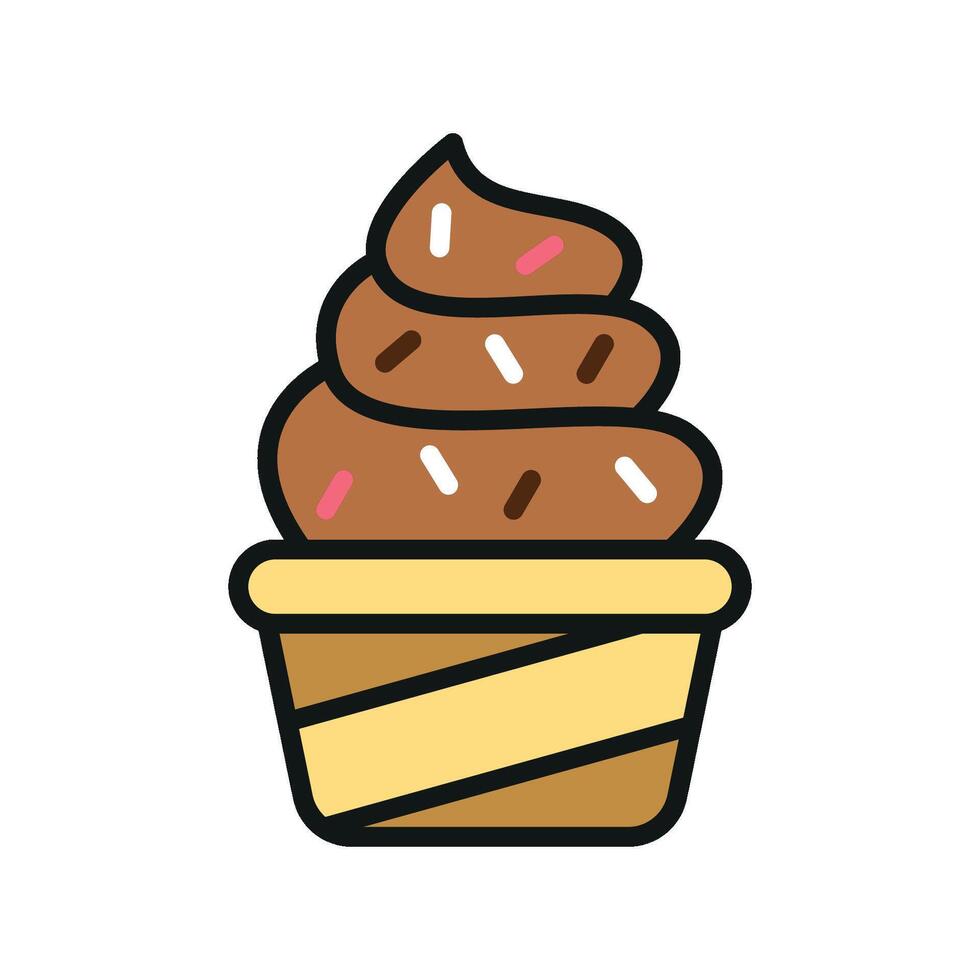 A delightful blend of simplicity and modernity in this ice cream icon graphic vector