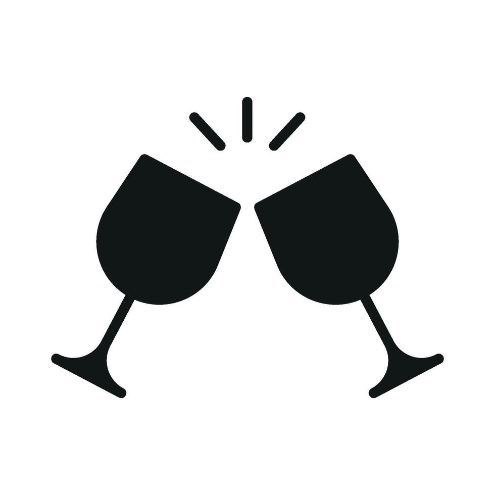 Wine glass icon with a simple and modern design concept vector