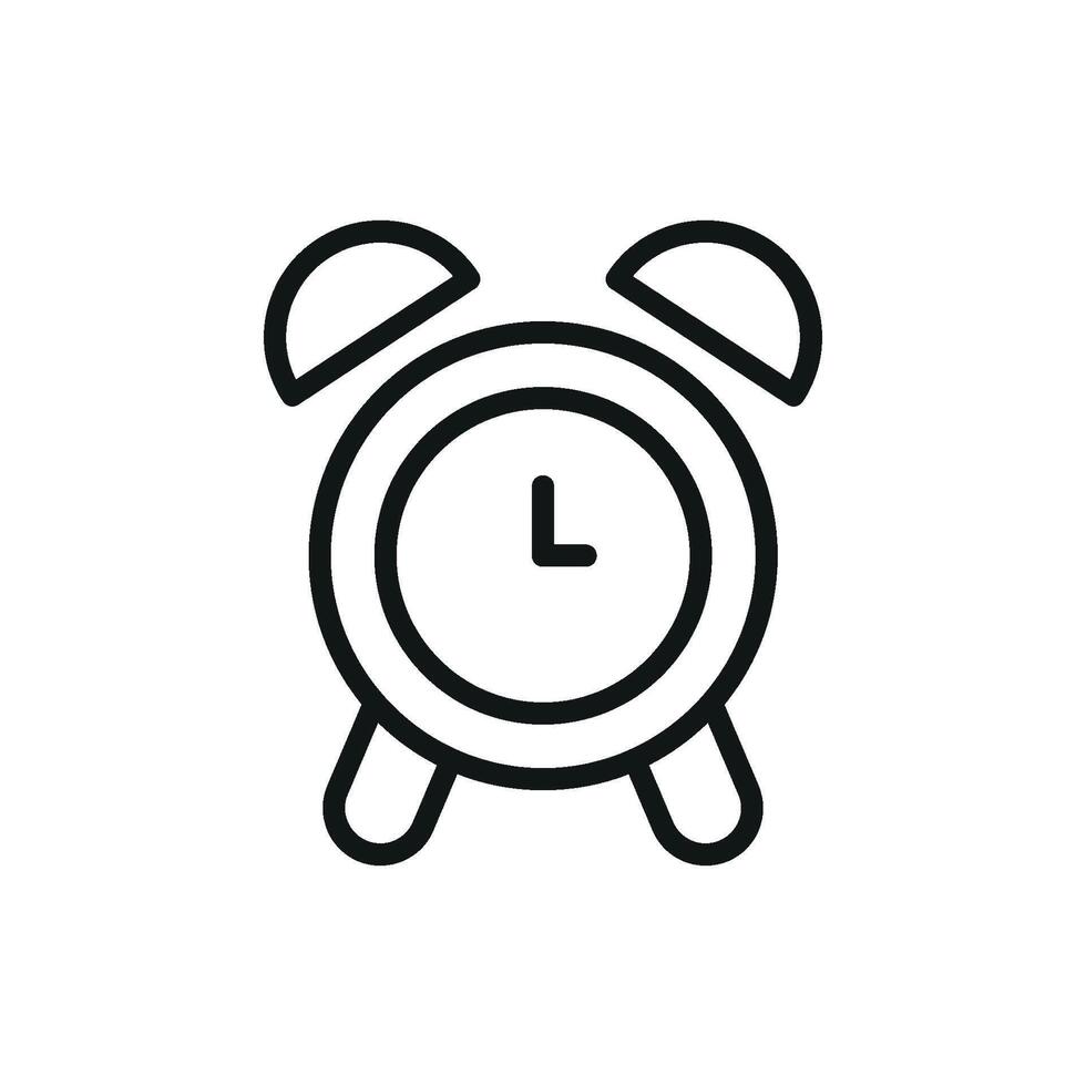 Clean and innovative design of an alarmclock icon using modern and simple graphic ideas vector