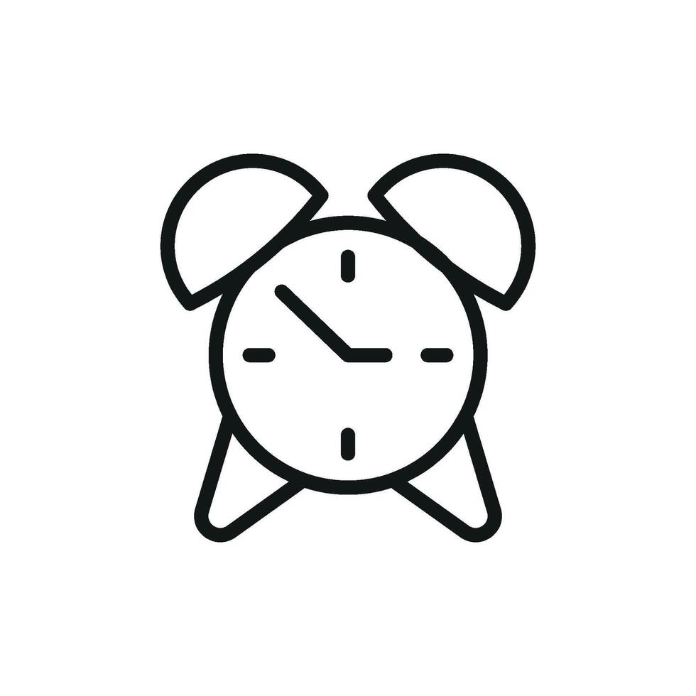 Alarmclock icon developed with minimalism and modern aesthetics for unique graphic appeal vector