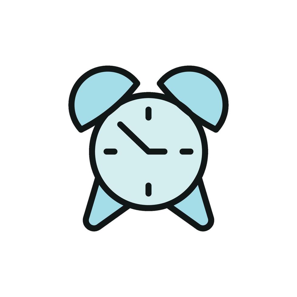 A creative representation of an alarmclock icon crafted in a modern and simplistic style vector