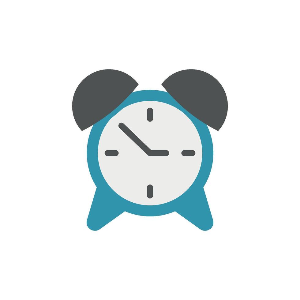 Stylish and minimalistic alarmclock icon concept showcasing modern graphic design principles vector