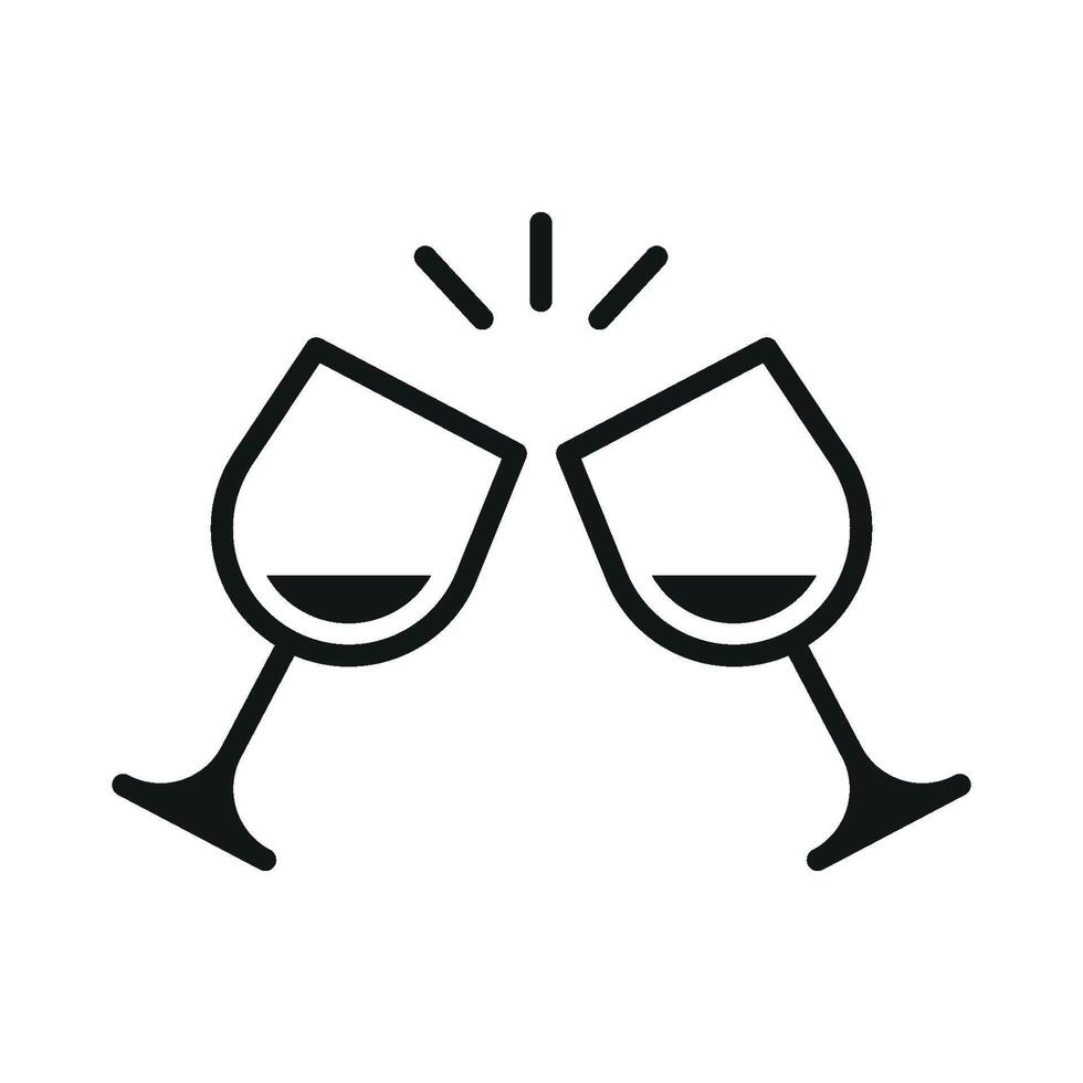 Modern graphic concept showcasing a simple wine glass icon design vector