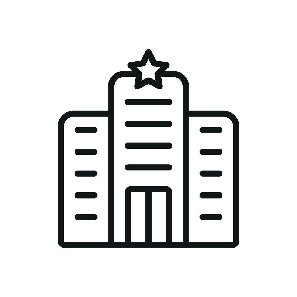 Hotel building icon crafted with clean lines and a modern graphic touch vector