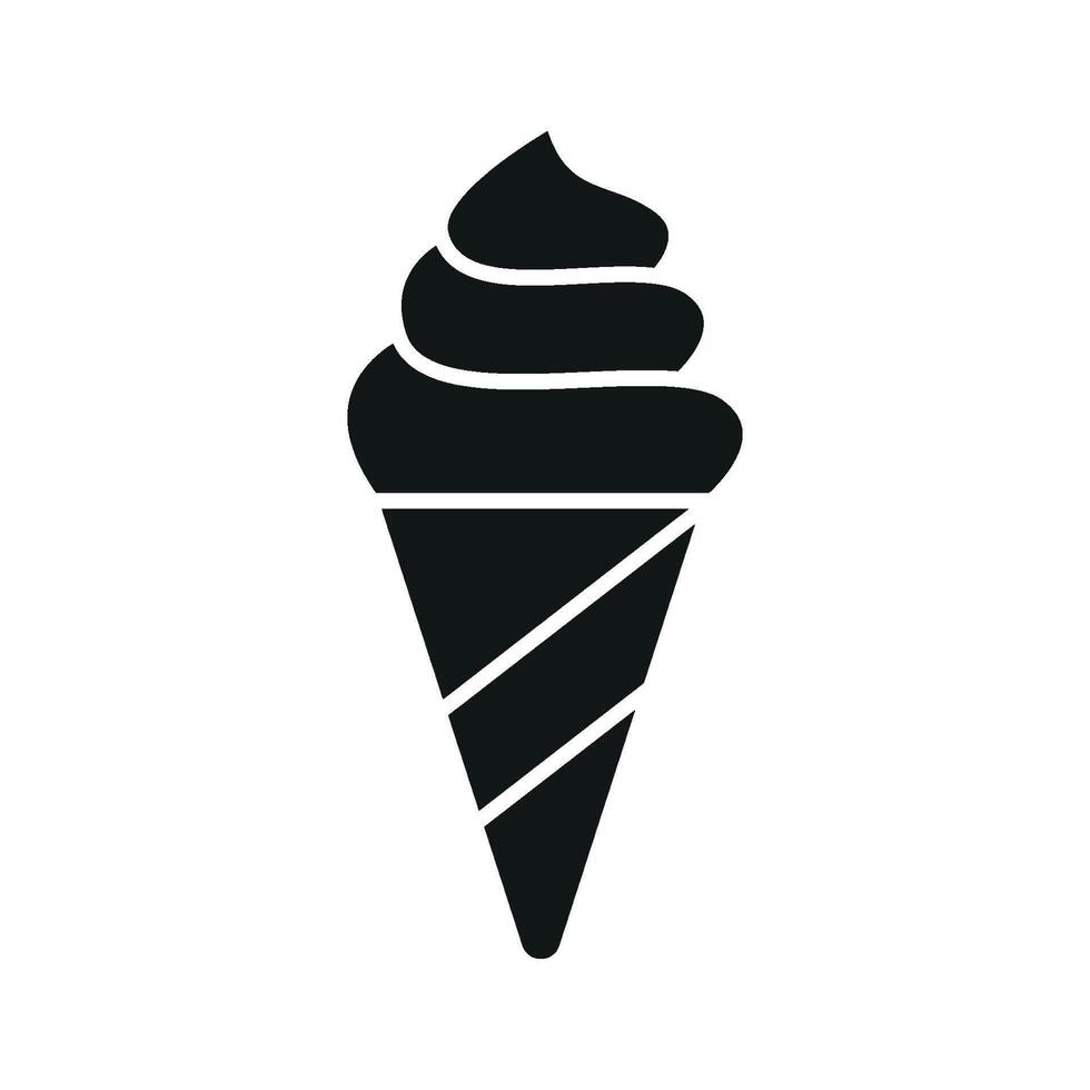 Ice cream graphic icon combining simplicity and modernity vector