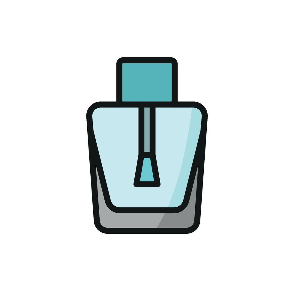 With its minimalistic and stylish design, the nail polish bottle icon emphasizes a modern graphic approach to representing beauty products with ease. vector