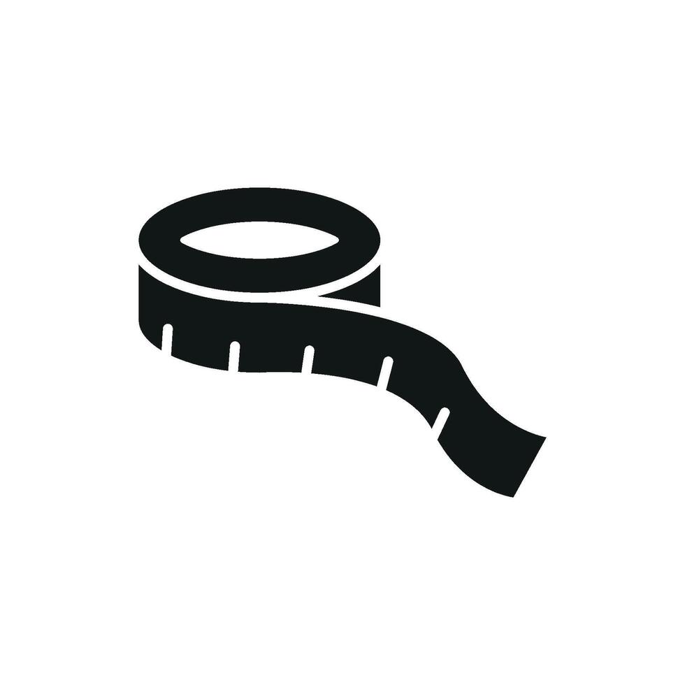 With its modern and simple style the measuring tape tailor icon creates a sleek graphic representation for tailoring and fashion design projects. vector