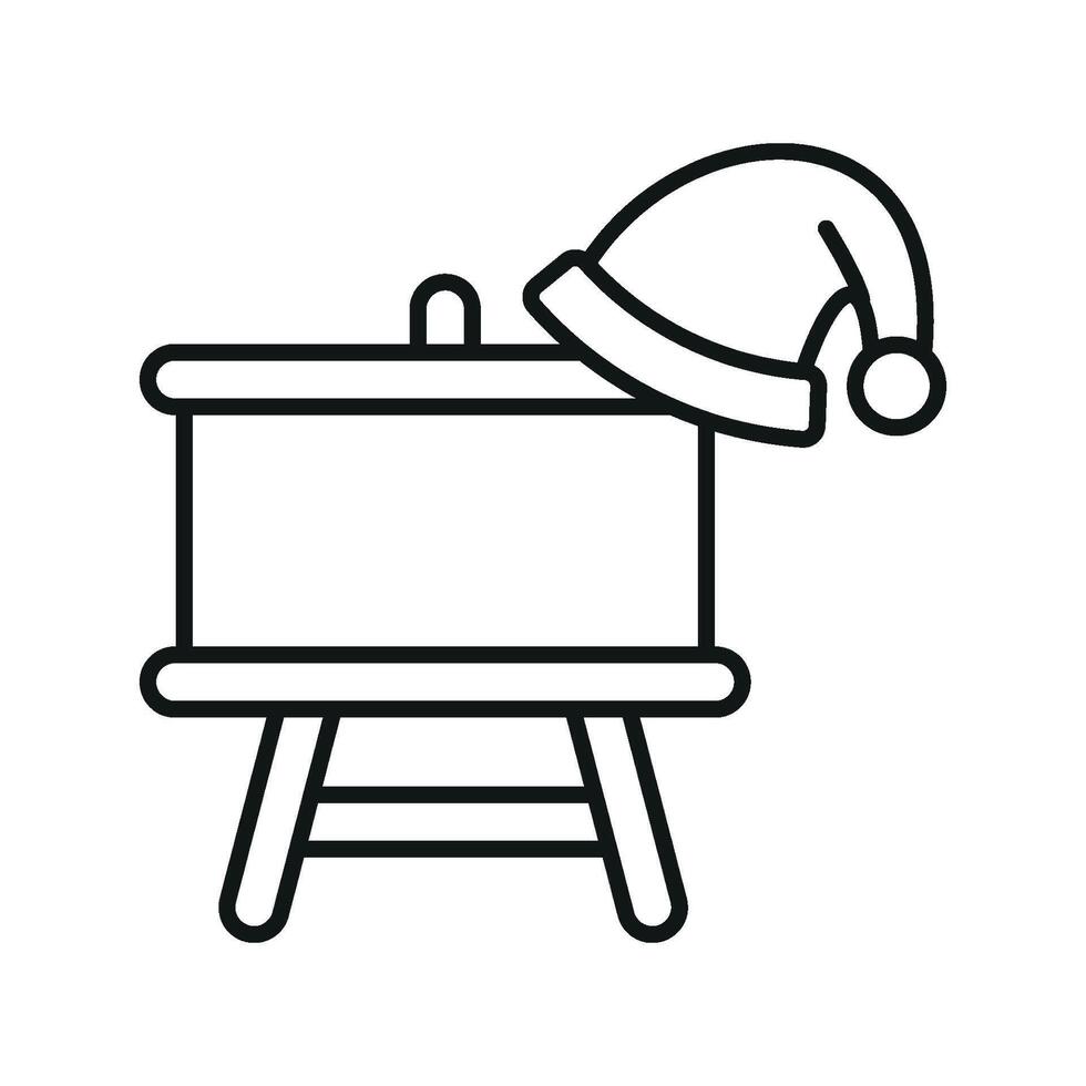 Combining a modern graphic concept with a simple design, the Santa list Christmas icon brings joy and style to festive visuals. vector