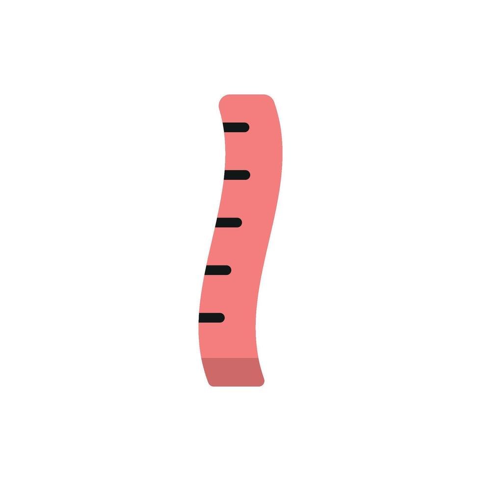 The measuring tape tailor icon offers a clear and simple design with modern elements that make it an ideal graphic for use in fashion and garment industry visuals. vector