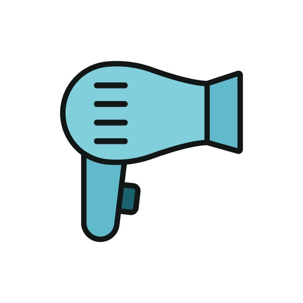 Minimalistic hair dryer icon designed to align with modern graphic design standards vector