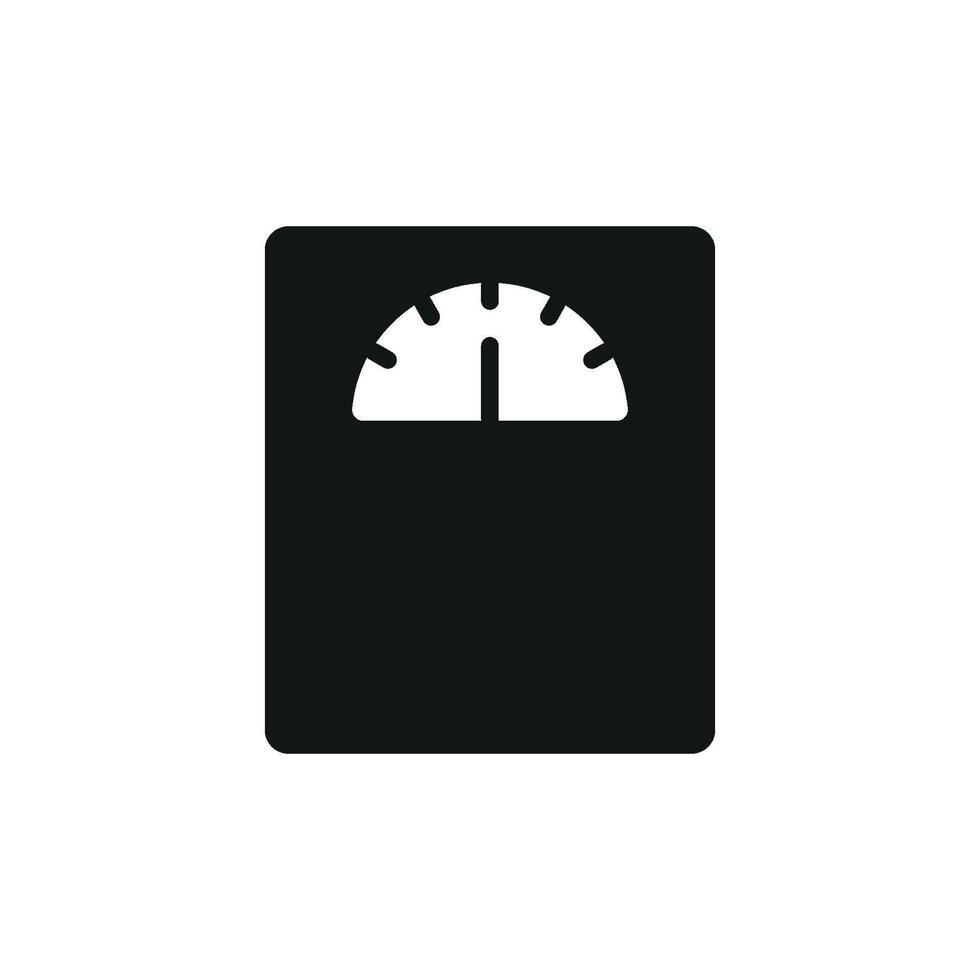 Featuring a minimalist approach, the bathroom scale icon delivers a clean and contemporary graphic style for modern designs. vector