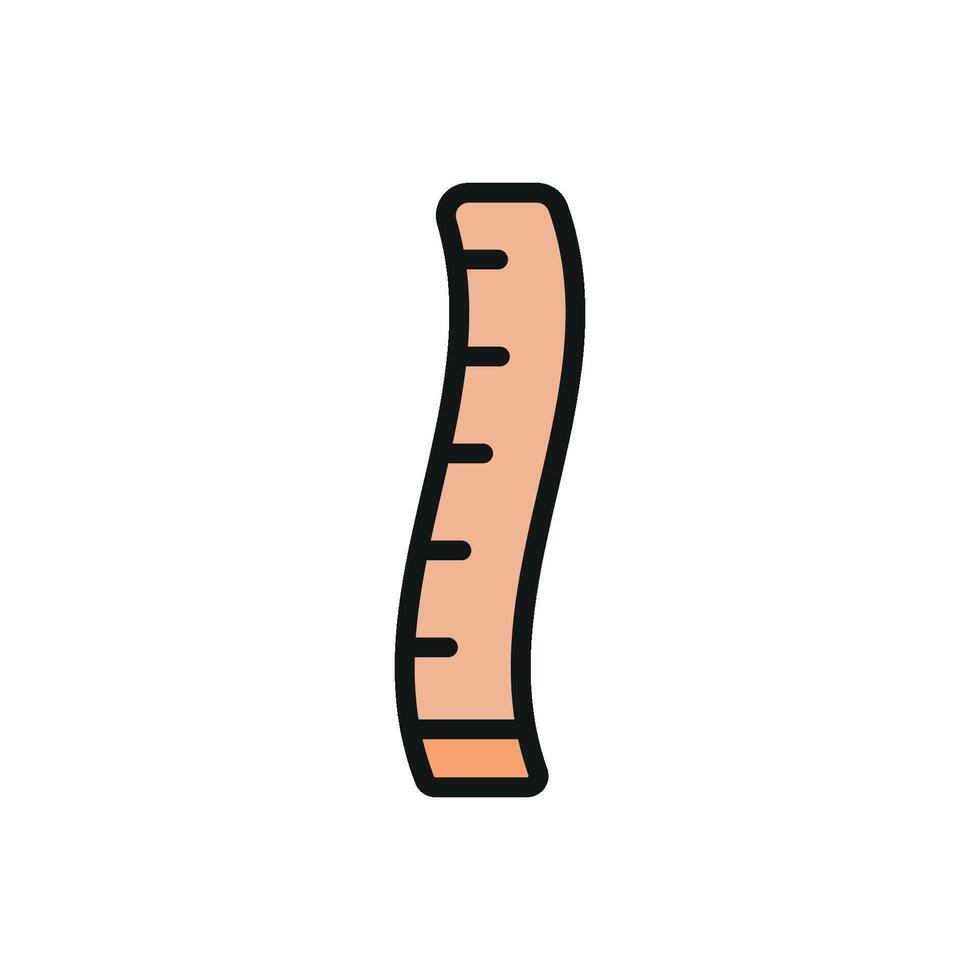 With a modern and simple design the measuring tape tailor icon delivers a professional and clear graphic perfect for use in the tailoring industry. vector
