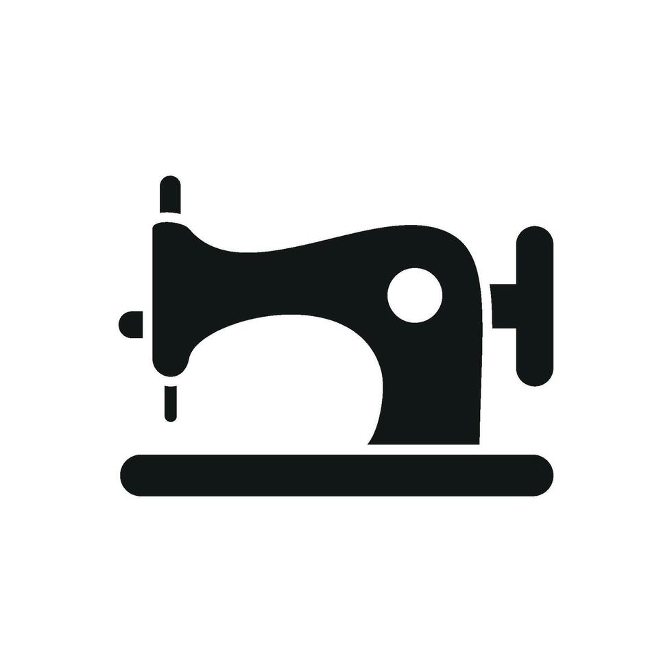 Designed with clarity and elegance the sewing machine tailor icon integrates a minimalist concept with a contemporary touch perfect for fashion and tailoring applications. vector