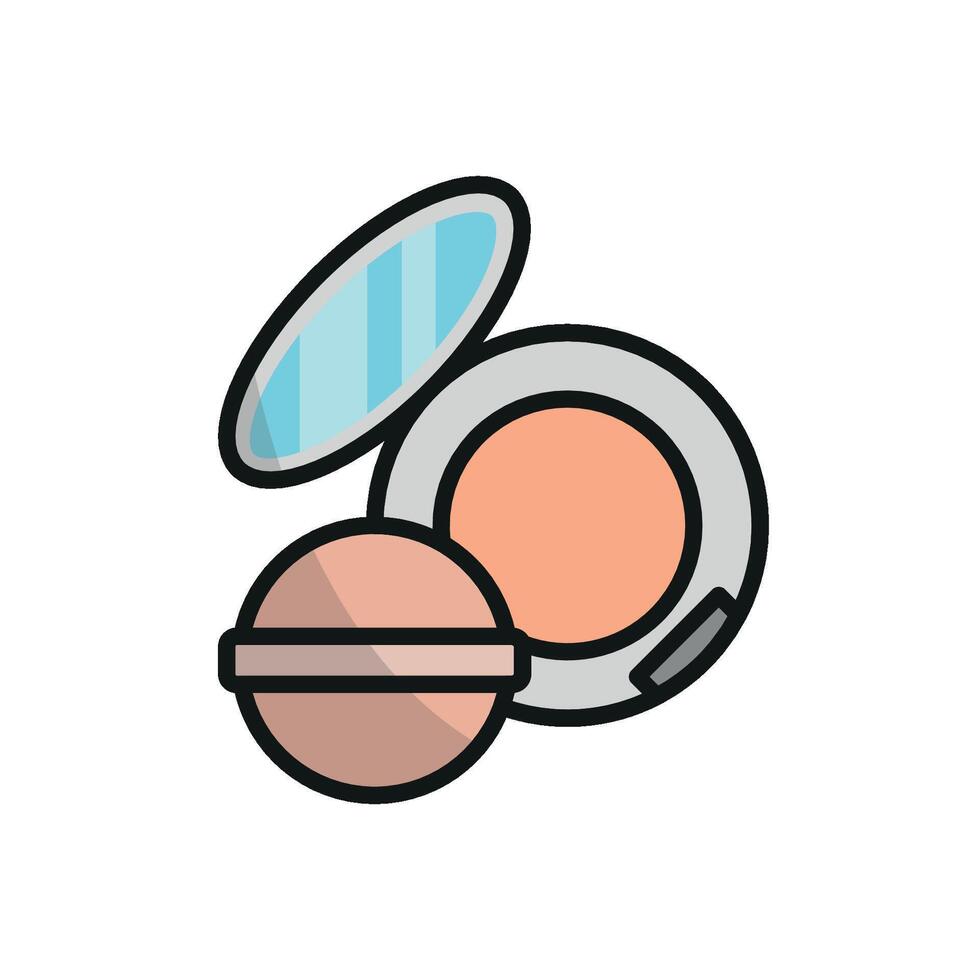 With its simple yet effective design, the powder puff beauty icon combines modern aesthetics and functionality in a sleek and minimal form. vector
