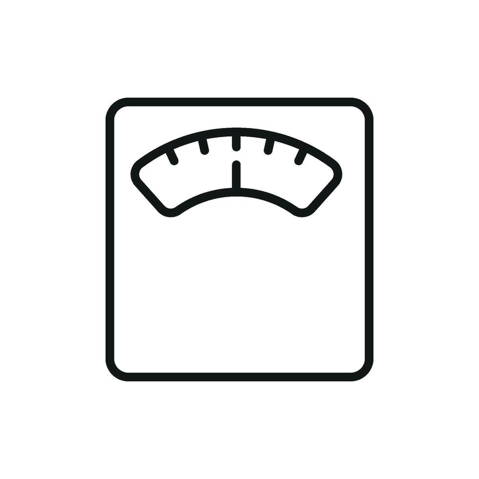 The bathroom scale icon combines simplicity and a modern design concept to create a sleek and functional graphic. vector