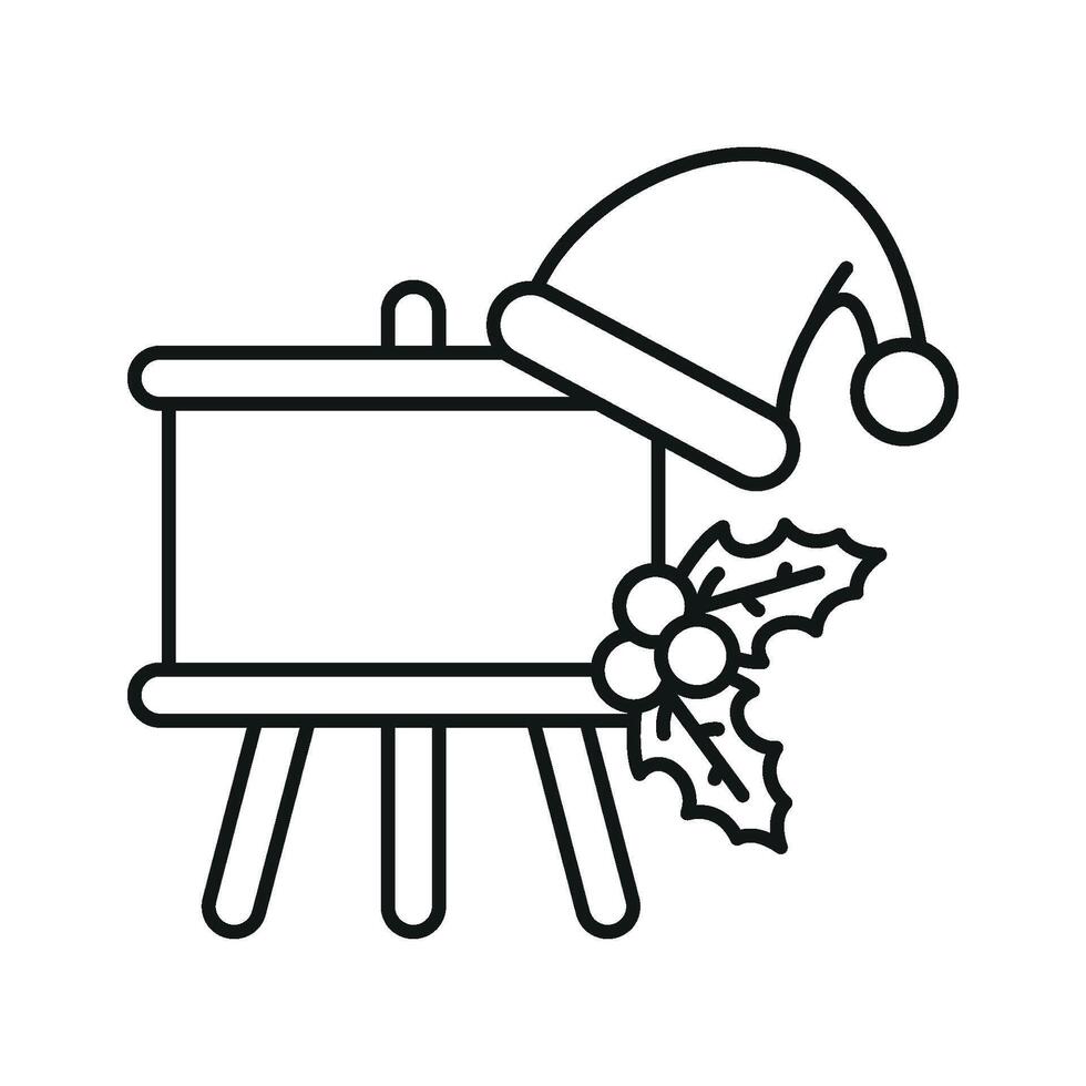 A clean and modern design concept shapes the Santa list Christmas icon creating a simple yet effective graphic for holiday designs. vector