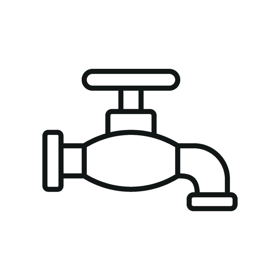 A sleek faucet icon designed with simplicity at its core, blending modern graphic elements effortlessly. vector
