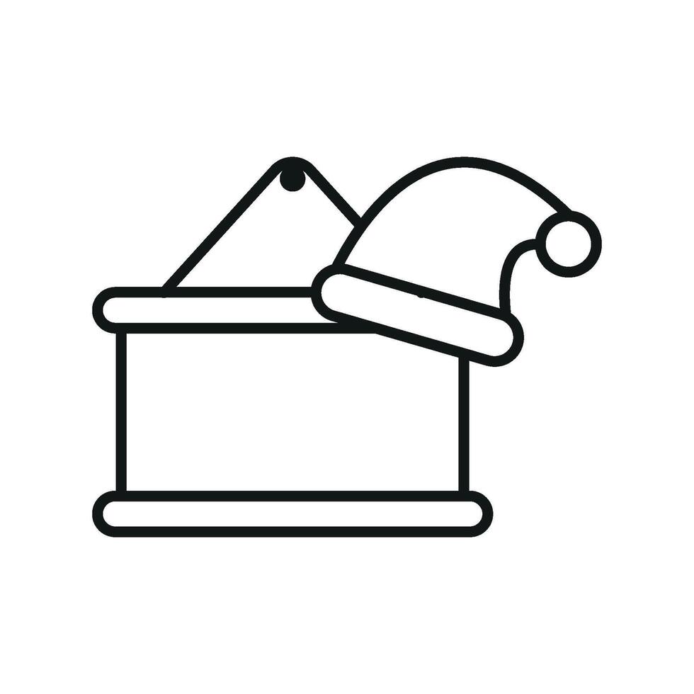 The Santa list icon for Christmas is designed with simplicity and modern aesthetics offering a visually appealing and holiday-themed graphic. vector