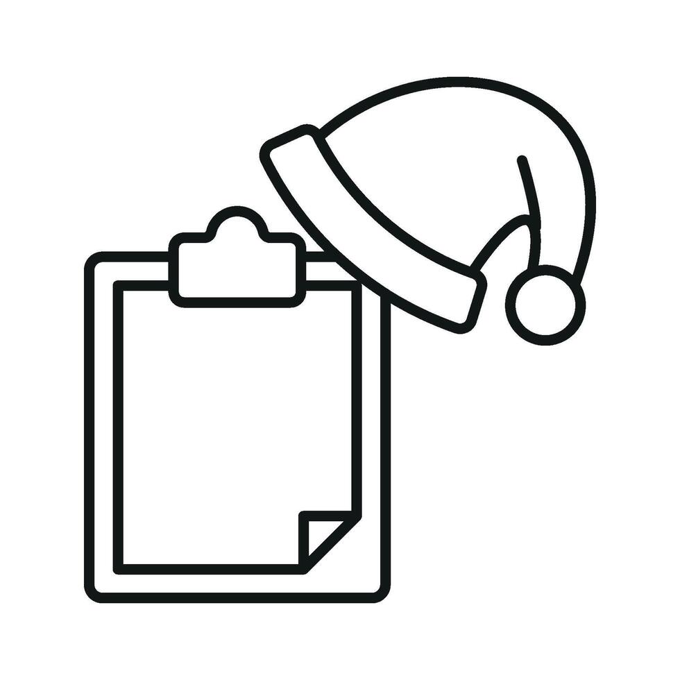A modern concept graphic, the Santa list icon combines simplicity and Christmas cheer in its design making it perfect for festive visuals. vector