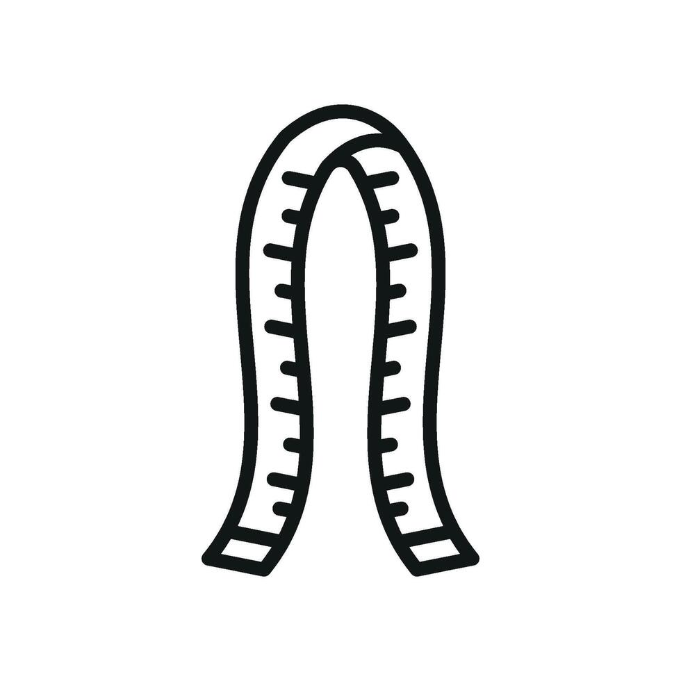 Crafted with a simple yet stylish design the measuring tape tailor icon represents a modern concept graphic perfect for fashion and tailoring visuals. vector